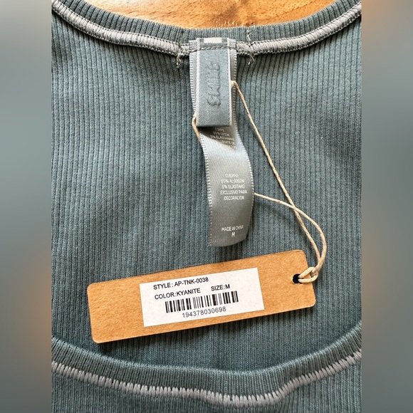 SKIMS COTTON RIB TANK TOP, KYANITE (SIZE M) - Picture 4 of 6